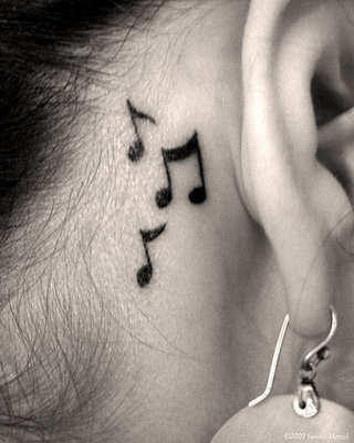 Music note tattoos for men